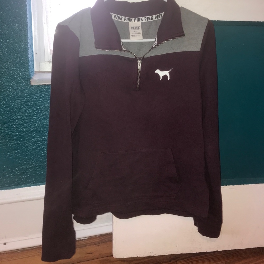 VS PINK Maroon half zip